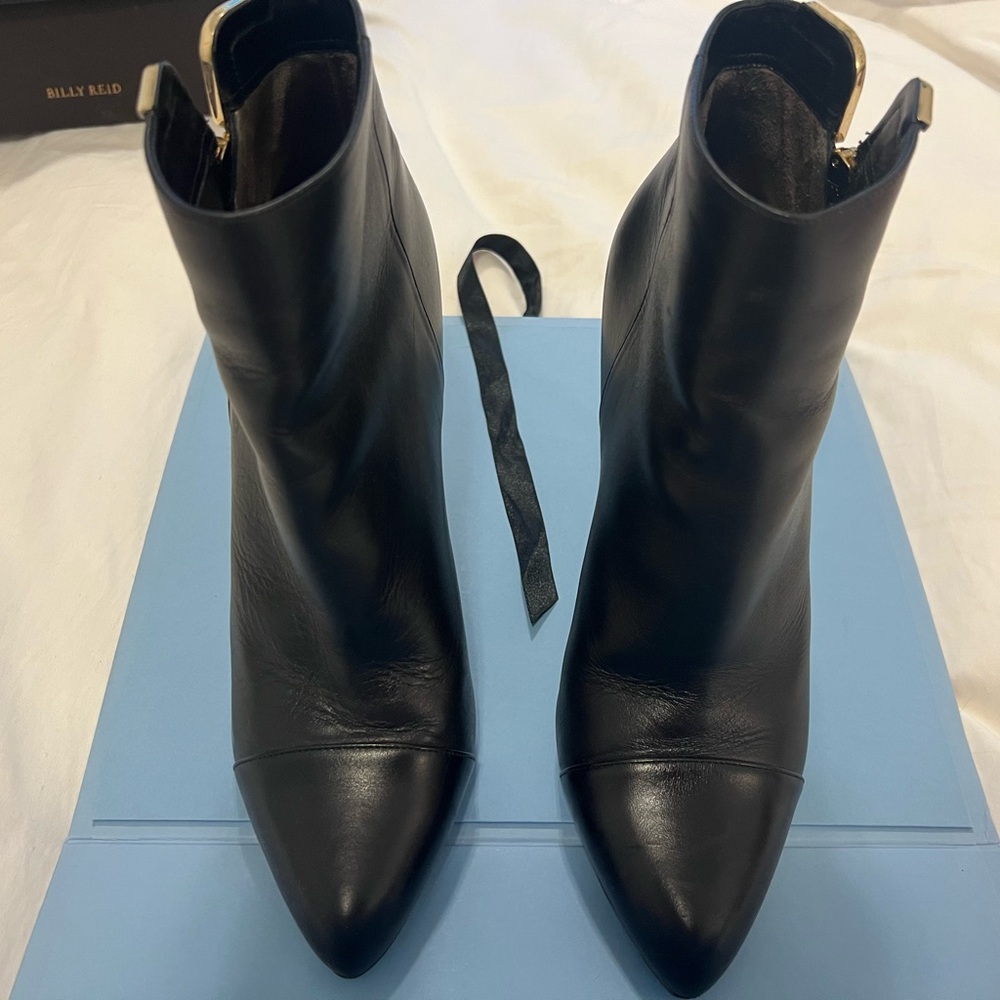 Lanvin Black Leather Heeled Boots